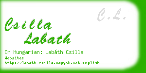 csilla labath business card